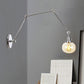 Frendorf | Globe Klar/Amber Glas Wandmontierter Beleuchtung Vintage 1 Licht Innen Sconces in Messing/Chrom/Schwarz mit Verstellbarem Arm, 8"+8"/8"+8"+8" L