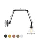 Frendorf | 1 Licht Wandlamp Industriële Conische Duidelijk/Amber Glazen Wandlamp in Zwart/Bronze/Messing met Verstelbare Arm, 8“+8"/8"+8"+8" Lang