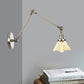 Frendorf | 1 Licht Wandlamp Industriële Conische Duidelijk/Amber Glazen Wandlamp in Zwart/Bronze/Messing met Verstelbare Arm, 8“+8"/8"+8"+8" Lang