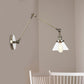 Frendorf | 1 Licht Wandlamp Industriële Conische Duidelijk/Amber Glazen Wandlamp in Zwart/Bronze/Messing met Verstelbare Arm, 8“+8"/8"+8"+8" Lang