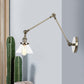 Frendorf | 1 Licht Wandlamp Industriële Conische Duidelijk/Amber Glazen Wandlamp in Zwart/Bronze/Messing met Verstelbare Arm, 8“+8"/8"+8"+8" Lang