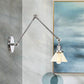 Frendorf | 1 Licht Wandlamp Industriële Conische Duidelijk/Amber Glazen Wandlamp in Zwart/Bronze/Messing met Verstelbare Arm, 8“+8"/8"+8"+8" Lang