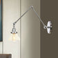 Frendorf | 1 Licht Wandlamp Industriële Conische Duidelijk/Amber Glazen Wandlamp in Zwart/Bronze/Messing met Verstelbare Arm, 8“+8"/8"+8"+8" Lang