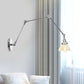 Frendorf | 1 Licht Wandlamp Industriële Conische Duidelijk/Amber Glazen Wandlamp in Zwart/Bronze/Messing met Verstelbare Arm, 8“+8"/8"+8"+8" Lang