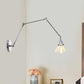 Frendorf | 1 Licht Wandlamp Industriële Conische Duidelijk/Amber Glazen Wandlamp in Zwart/Bronze/Messing met Verstelbare Arm, 8“+8"/8"+8"+8" Lang