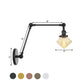 Frendorf | 1 Licht Esszimmer Wandleuchte Vintage Schwarz/Bronze/ Messing Wandmontierte Lampe mit Diamant Klar/Amber Glasschirm, 8"+8"/8"+8"+8" L Verstellbarer Arm