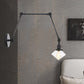 Frendorf | 1 Licht Esszimmer Wandleuchte Vintage Schwarz/Bronze/ Messing Wandmontierte Lampe mit Diamant Klar/Amber Glasschirm, 8"+8"/8"+8"+8" L Verstellbarer Arm