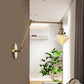 Frendorf | 1 Licht Esszimmer Wandleuchte Vintage Schwarz/Bronze/ Messing Wandmontierte Lampe mit Diamant Klar/Amber Glasschirm, 8"+8"/8"+8"+8" L Verstellbarer Arm