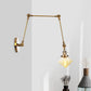 Frendorf | 1 Licht Esszimmer Wandleuchte Vintage Schwarz/Bronze/ Messing Wandmontierte Lampe mit Diamant Klar/Amber Glasschirm, 8"+8"/8"+8"+8" L Verstellbarer Arm