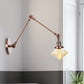 Frendorf | 1 Licht Esszimmer Wandleuchte Vintage Schwarz/Bronze/ Messing Wandmontierte Lampe mit Diamant Klar/Amber Glasschirm, 8"+8"/8"+8"+8" L Verstellbarer Arm