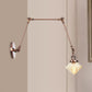 Frendorf | 1 Licht Esszimmer Wandleuchte Vintage Schwarz/Bronze/ Messing Wandmontierte Lampe mit Diamant Klar/Amber Glasschirm, 8"+8"/8"+8"+8" L Verstellbarer Arm