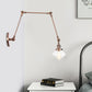 Frendorf | 1 Licht Esszimmer Wandleuchte Vintage Schwarz/Bronze/ Messing Wandmontierte Lampe mit Diamant Klar/Amber Glasschirm, 8"+8"/8"+8"+8" L Verstellbarer Arm