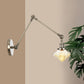 Frendorf | 1 Licht Esszimmer Wandleuchte Vintage Schwarz/Bronze/ Messing Wandmontierte Lampe mit Diamant Klar/Amber Glasschirm, 8"+8"/8"+8"+8" L Verstellbarer Arm