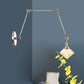 Frendorf | 1 Licht Esszimmer Wandleuchte Vintage Schwarz/Bronze/ Messing Wandmontierte Lampe mit Diamant Klar/Amber Glasschirm, 8"+8"/8"+8"+8" L Verstellbarer Arm