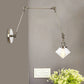 Frendorf | 1 Licht Esszimmer Wandleuchte Vintage Schwarz/Bronze/ Messing Wandmontierte Lampe mit Diamant Klar/Amber Glasschirm, 8"+8"/8"+8"+8" L Verstellbarer Arm