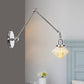 Frendorf | 1 Licht Esszimmer Wandleuchte Vintage Schwarz/Bronze/ Messing Wandmontierte Lampe mit Diamant Klar/Amber Glasschirm, 8"+8"/8"+8"+8" L Verstellbarer Arm