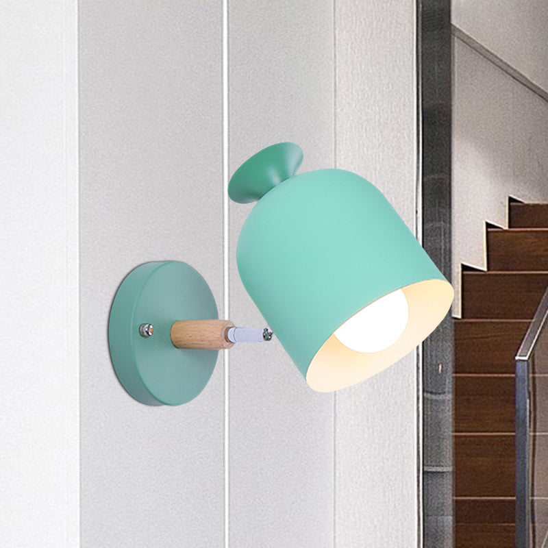Frendorf | Cup Shade Volwassen Slaapkamer Wandlamp Draaibaar Metaal Eén Licht Macaron Loft Wandlamp