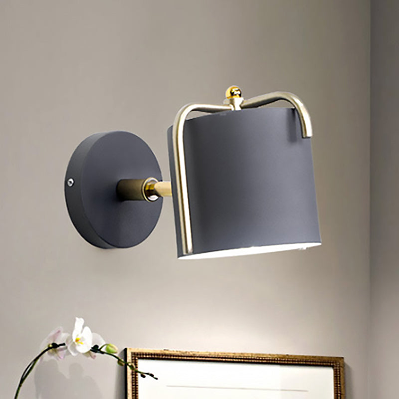 Frendorf | Metalen Cilinder Wandlamp Rotatable Eén Lamp Macaron Loft Wandlamp voor Slaapkamer Spiegel