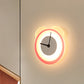 Frendorf | Cartoon Rosa Wand sconce Uhr Bär Acryl Wandlampe für Mädchen Schlafzimmer Wohnzimmer