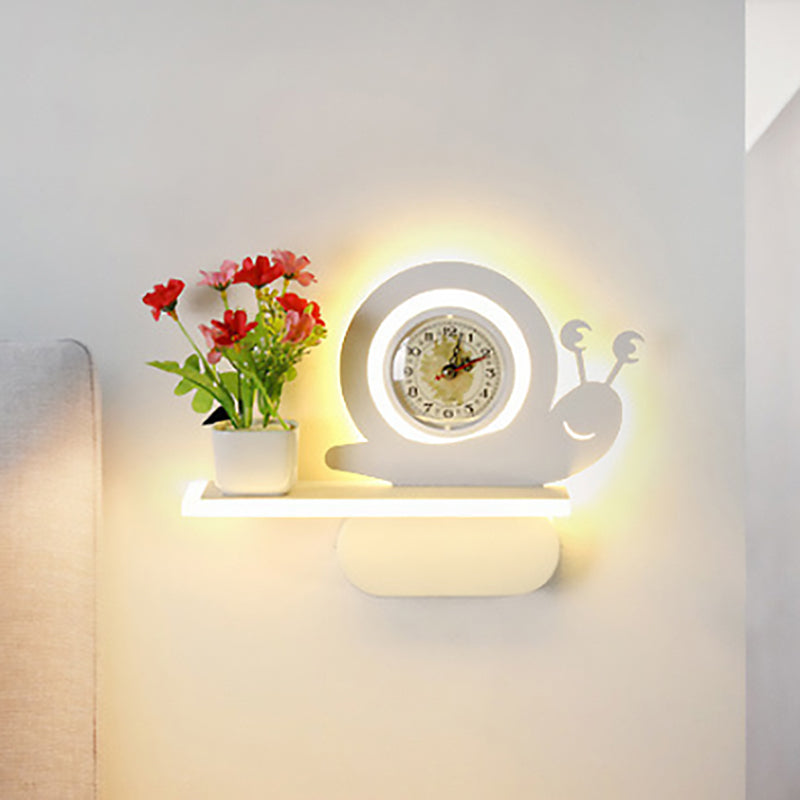 Frendorf | Acryl Wandschijnwerper mit Regal Wohnzimmer Restaurant Modern Stilvolle Wandleuchte in Weiß