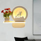 Frendorf | Studiekamer Big O Wandlamp met Plank Acryl Romantisch Witte Afwerking Sconcelicht