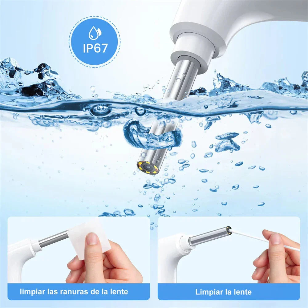 Frendorf | 1080P HD Drahtlose Ohrkamera Otoskop mit 6 LED-Lichtern für Android- und iOS-Geräte