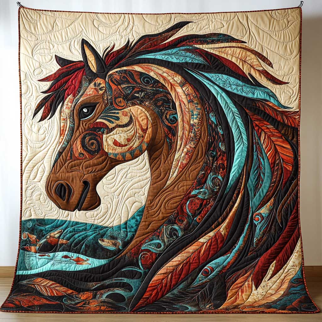 Native American Horse Quilt