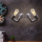 Frendorf | 2-Licht Dubbel Gebogen Arm Wandlamp Antiqued Zwart/Roest/Gouden Afwerking Metalen Wandlamp voor Restaurant