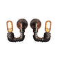 Frendorf | 2-Licht Dubbel Gebogen Arm Wandlamp Antiqued Zwart/Roest/Gouden Afwerking Metalen Wandlamp voor Restaurant
