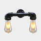 Frendorf | Metalen Blote Gloeilamp Wandlamp Lichtarmatuur Boerderij 2-Kops Koffiehuis Muurbevestiging Lamp in Zwart/Roest