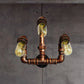Frendorf | 3 Glühbirnen Wand sconce Beleuchtung Bauernhaus Gebogene Arm Metall Wandmontierte Lampe in Rost für Bar