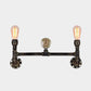 Frendorf | Eisen Bronze Finish Wandlamp Bare Bulb 2-Kopf Antiqued Sconce Beleuchtung mit Gauge Deco