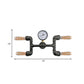 Frendorf | 4-Birnen H-Form Wandlicht Sconces Bauernhaus Schwarz Eisen Wandmontage Lampe mit Gauge Deco