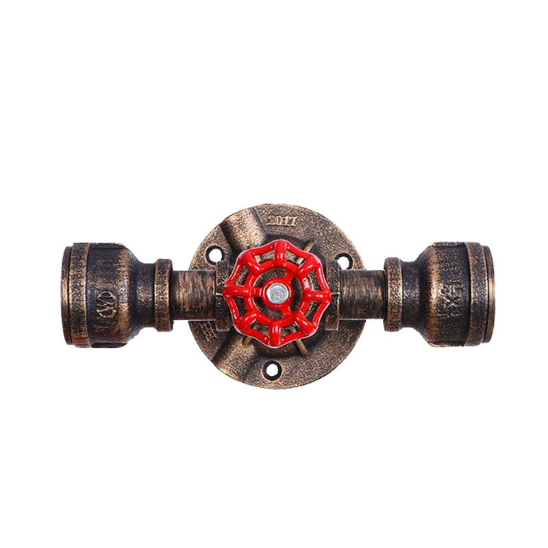 Frendorf | Bronze 1 Licht Wandlamp Geantiqueerd Metalen Pijp en Ventiel Wandmontage Lamp, 8"/10" Breed