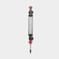 1-Head Tubular Wandleuchte Rustikal Schwarz/Kupfer Metallic mit 2-Ventil Deco und Kette