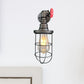 Frendorf | 1-Licht Wandleuchte Industrielle Korridor Wandleuchte mit Käfig Metallic Schirm in Schwarz/Rost