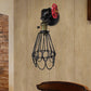 Frendorf | 1 Kopf Conical Cage Wandleuchte Vintage Schwarz/Rost/Silber Finish Metall Wandmontage Lampe mit Ventil Deco