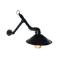 Frendorf | 1-Head Wandbevestiging Sconces Industrieel Buitengevelverlichting met Brede Uitlopende Metalic Schaduw in Zwart