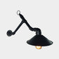 Frendorf | 1-Head Wandbevestiging Sconces Industrieel Buitengevelverlichting met Brede Uitlopende Metalic Schaduw in Zwart