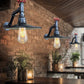 Frendorf | Flach Wohnzimmer Wandleuchte Leuchten Antikwaren Eisen 1 Kopf Schwarz/Kupfer Wandmontierte Licht mit Ventil Deco