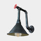 Frendorf | 1 Lichtpijp en Ventiel Wandlamp Rustiek Zwart/Bronzen Metaal Muurbevestiging Lamp met Conische Schaduw voor Restaurant