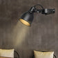 Frendorf | Schwarze Ausführung 1-Birnen Wandlampe Sconces Industrieel Eisen Kuppel Wandmontierte Lampe mit verstellbarem Griff
