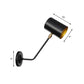 Frendorf | Metalen cilindrische wandlamp scone industrieel 6"/10" hoog 1-lamps slaapkamer wandlamp armatuur in zwart met hellende arm