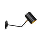 Frendorf | Winkelhaak Arm Eisen Wandleuchte Vintage 1-Licht Studienraum Wandmontage Lampenarmatur in Schwarz mit Zylinderschirm, 6"/10" H