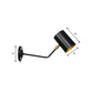 Frendorf | Winkelhaak Arm Eisen Wandleuchte Vintage 1-Licht Studienraum Wandmontage Lampenarmatur in Schwarz mit Zylinderschirm, 6"/10" H
