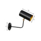 Frendorf | 1 Licht Sconces Lichtarmatuur Industrieel Cilinder Metalen Wandlamp in Zwart met Gebogen Arm voor Bedzijde