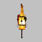 Frendorf | 1 Kopf Flasche Wandleuchte Vintage Kupfer Gelbes Glas Wandmontage Lampe Armatur mit Weinregal Design