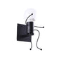 Frendorf | Zwart/Wit Menselijke Vorm Wandlamp Art Deco Metallic 1/2-Kop Bedside Wandgemonteerde Verlichting