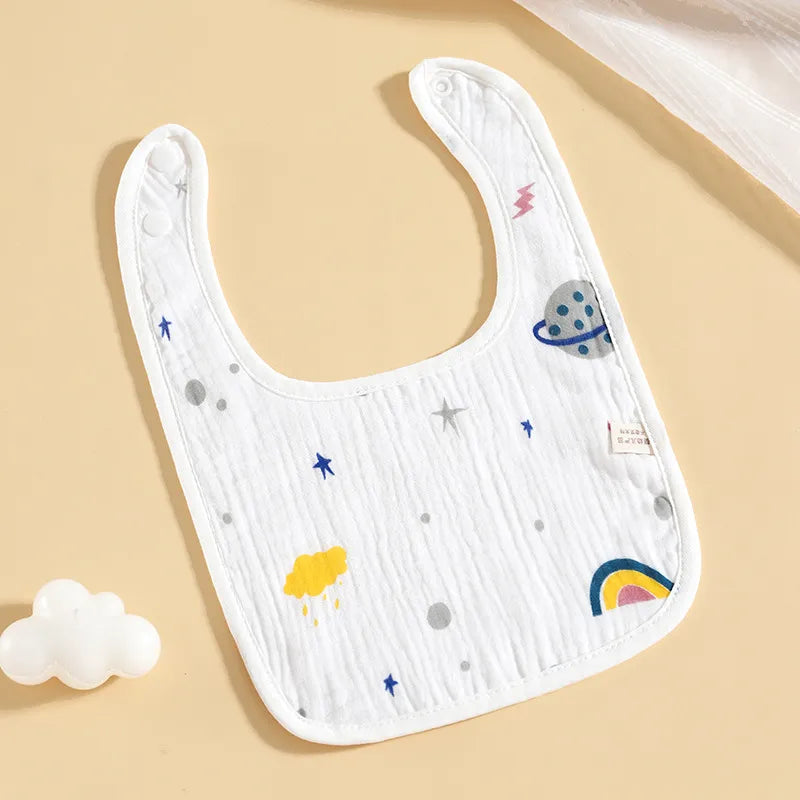 Frendorf | Baby Lätzchen aus Musselin – Weiche Spucktücher mit Druckknopf