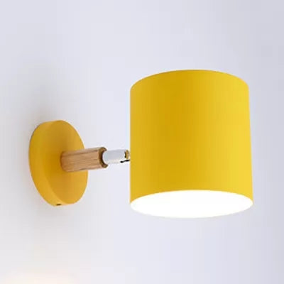 Frendorf | Draaibare Cilinder Wandlamp Één Hoofd Macaron Stijl Metalen Wandlamp voor Kinderkamer